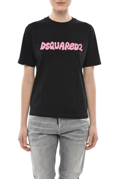 Dsquared2 Logo-print Short-sleeve T-shirt In Black