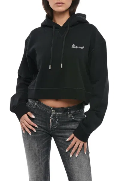 Dsquared2 Black Logo Hood Sweatshirt
