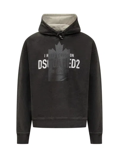 Dsquared2 Black Logo Hood Sweatshirt
