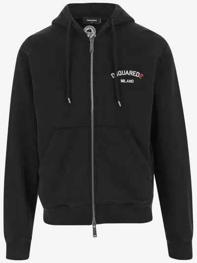 DSQUARED2 BLACK LOGO HOODIE