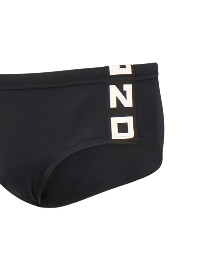 Dsquared2 Black Logo Midi Swim Slip