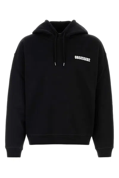 Dsquared2 Black Logo Print Hoodie