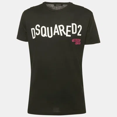 Dsquared2 Black Logo Print Jersey T-shirt