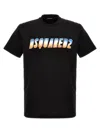 Dsquared2 Glitter Logo-print T-shirt In Black