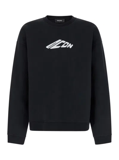 DSQUARED2 BLACK LOGO SWEATSHIRT