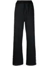 Dsquared2 Logo-tape Wide-leg Track Pants In Black