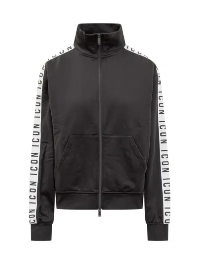 Dsquared2 Black Logo Turtle Neck Sweatshirt