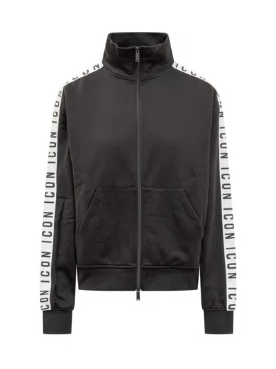 Dsquared2 Black Logo Turtle Neck Sweatshirt