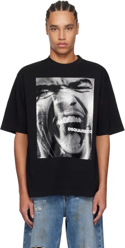Dsquared2 Black Loose Fit T-shirt