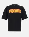 Dsquared2 Black Loose Fit T Shirt With Logo In Schwarz