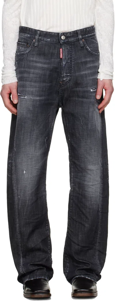 Dsquared2 Black Loose Twisted Jeans