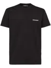 Dsquared2 Black Map-print Cotton T-shirt In Black