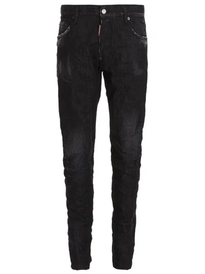 Dsquared2 Black Mid Rise Jeans