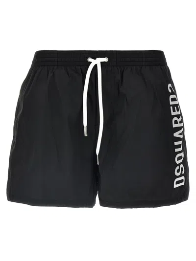 DSQUARED2 BLACK MIDI BOXER SHORTS