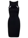 Dsquared2 Solid Color Bodycon Dress With Cut Out Details In Black