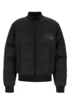 Dsquared2 Classic Black Puffer Bomber Jacket With Ribbed Cuffs In Black