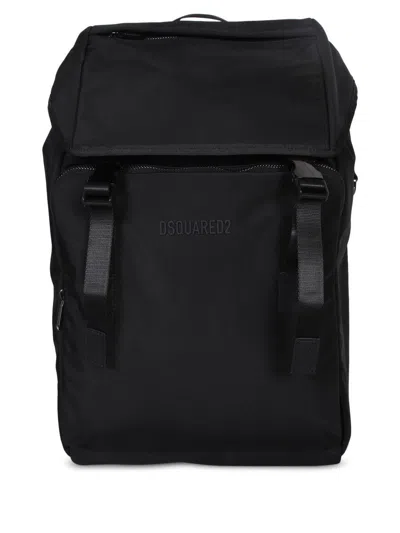 Dsquared2 Black Nylon Laptop Backpack