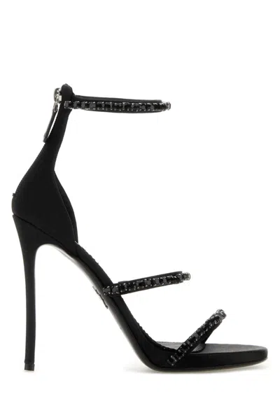 Dsquared2 Black Open Toe Heels