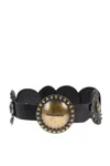 Dsquared2 Oversized Studded Leather Belt In Multi