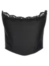 Dsquared2 "parisian Corset" Strapless Top In Black