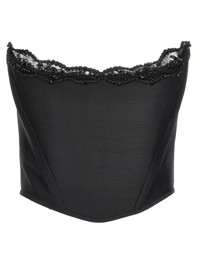 DSQUARED2 BLACK PARIS CORSET TOP