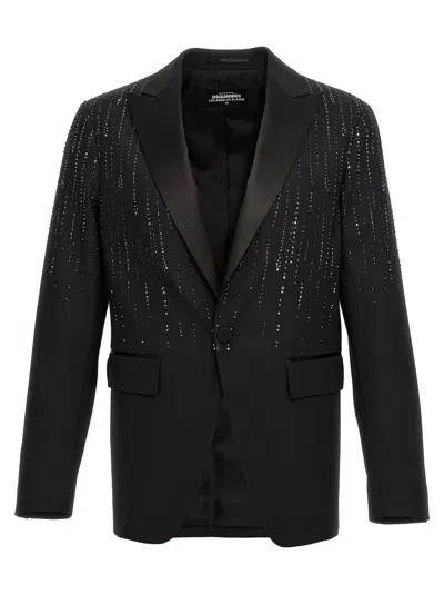 Dsquared2 Black Peaked Lapel Blazer