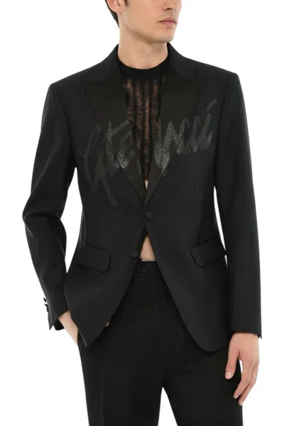 Dsquared2 Black Peaked Lapel Blazer