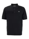 Dsquared2 Black Polo Shirt With Classic Collar And Logo Lettering On The Front In Black