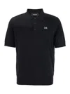 Dsquared2 Black Polo Shirt With Classic Collar And Logo Lettering On The Front In Black