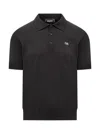 Dsquared2 Black Polo Shirt With Classic Collar And Logo Lettering On The Front In Black
