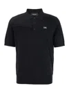 Dsquared2 Black Polo Shirt With Classic Collar And Logo Lettering On The Front