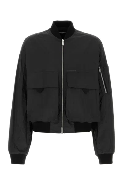 DSQUARED2 BLACK POLYESTER BLEND BOMBER JACKET