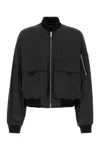 Dsquared2 Black Polyester Blend Bomber Jacket