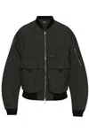 Dsquared2 Black Polyester Blend Bomber Jacket In Black