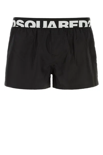 Dsquared2 Black Polyester Swimming Shorts