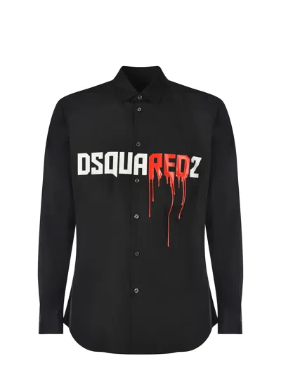 Dsquared2 Shirt In Cotton Poplin In Black