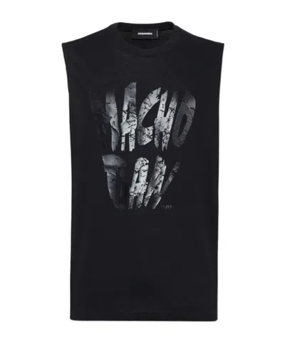 Dsquared2 Black Pressato Cigarette Fit Sleeveless T-shirt