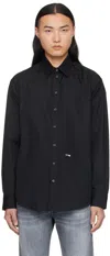 Dsquared2 Long-sleeve Button-up Shirt In Black