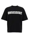 Dsquared2 Black Crewneck T-shirt With Maxi Logo Lettering On The Front