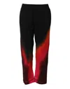 Dsquared2 Black Red Cotton Straight Fit Jogger Pants In Black