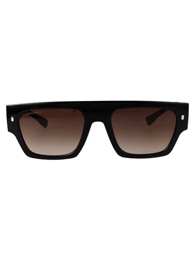 Dsquared2 Black Red Injected Sunglasses In Yellow