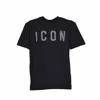 Dsquared2 Black Regular Fit T-shirt With Icon Logo In Black