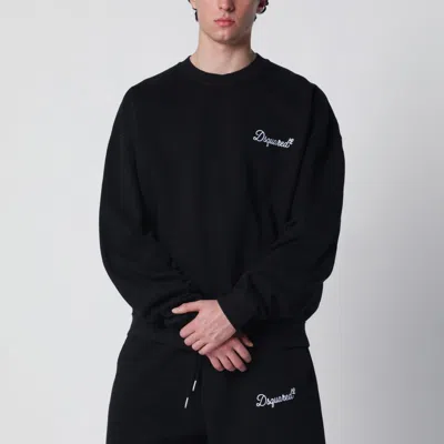 Dsquared2 Black Relaxed-fit Sweatshirt With Logo Men