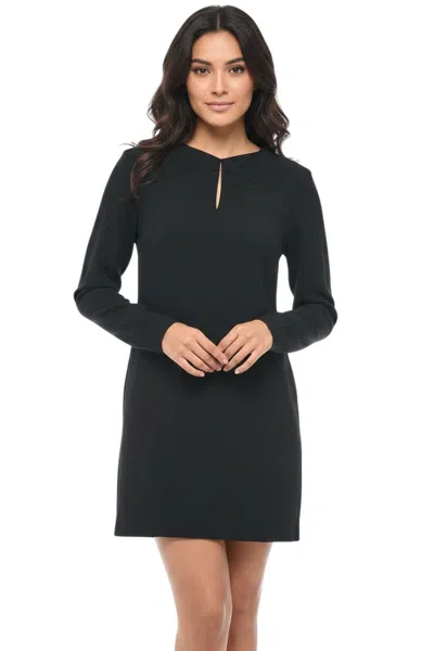 Dsquared2 Black Round Neck Mini Dress In Multi