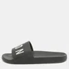 Dsquared2 Black Rubber Slide Sandals In Black