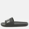 Dsquared2 Black Rubber Slide Sandals In Black
