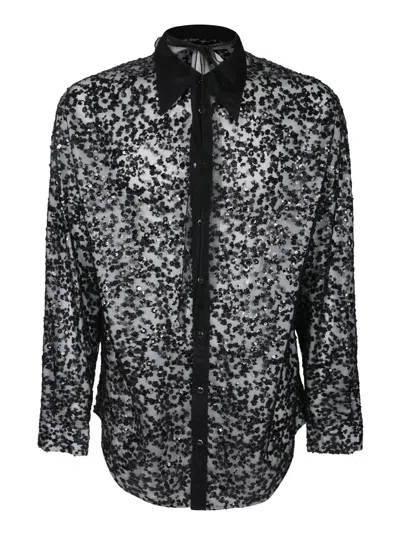 DSQUARED2 BLACK SEQUIN SHIRT