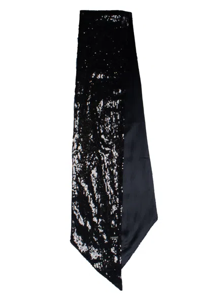 Dsquared2 , Black Sequinned Tuxedo Scarf