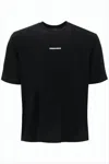 Dsquared2 Black Short-sleeve T-shirt With Logo Detail In Black