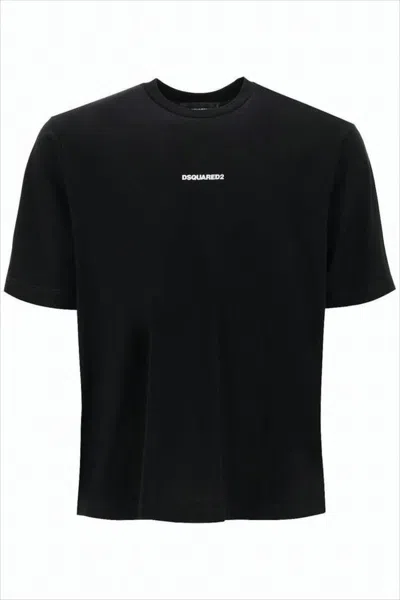 Dsquared2 Black Short-sleeve T-shirt With Logo Detail